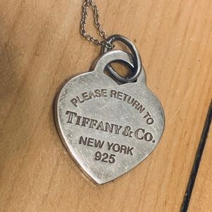 Please Return To Tiffany Silver 36” Heart Necklace
